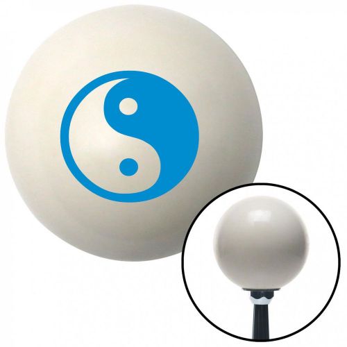 Blue yin &amp; yang ivory shift knob with 16mm x 1.5 insertoem premium top lever