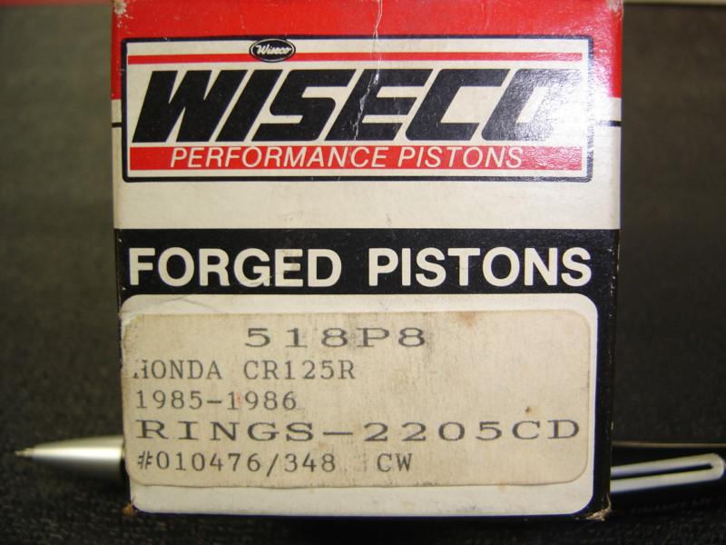 Wiseco piston kit cr125r 1985-1986 +.080" p/n 518p8