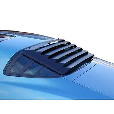 Summit racing window louver 3-piece rear black aluminum chevy corvette each