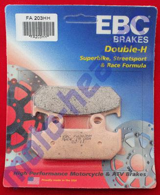 Honda cbr600f2 ebc fa203hh front performance brake pads cbr600 cbr 600 f2 91-94