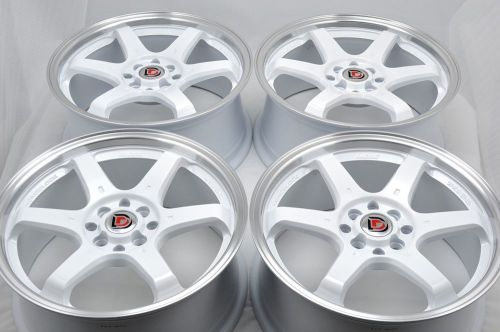 17 white wheels rims civic spark cobalt lancer corolla sentra cube 4x100 4x114.3