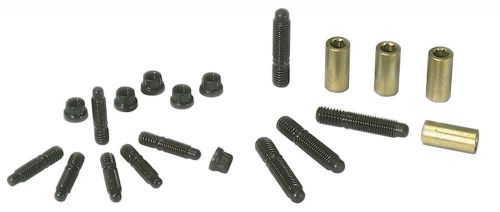 Moroso oil pan stud kit 12 point/allen head nuts natural sbc p/n 38385