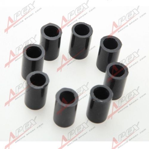 8pcs 6mm 1/4&#034; silicone blanking cap intake vacuum hose end bung plug caps black