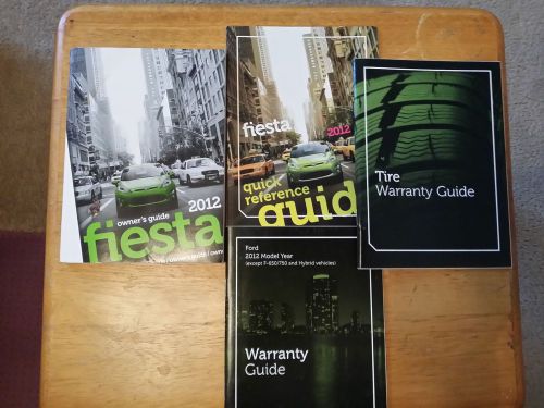 Ford fiesta 2012 owners manual, tire warranty guide, warranty guide, case