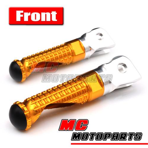 Gold cnc m-pro front foot pegs honda rvf 400 1993 1994 1995 1996 1997