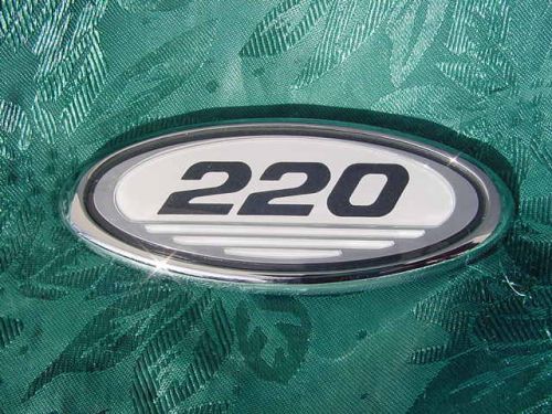 Sea ray boat 220 emblem logo chrome white black numbers new peel &amp; stick back