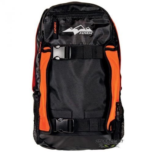 Hmk usa backcountry 2 snowmobile mountain backpack back pack bag black &amp; orange