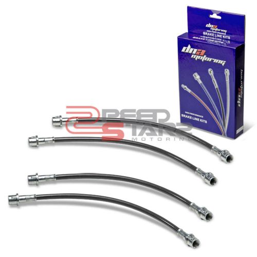 Stainless steel brake line/hose pvc coat 4pc 98-05 porsche 911/996 carrera black