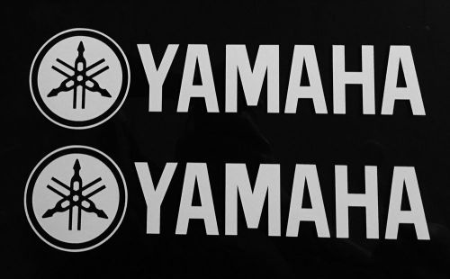 (2) yamaha tuning fork logo sticker/decal waverunner yzf yz r1 r6 raptor banshee