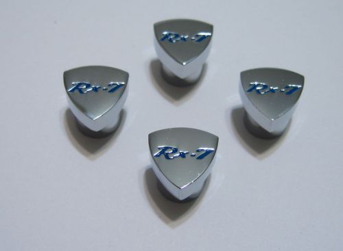 Mazda rx-7 rotor shaped valve stem caps 1st gen rx7 fb 12a 13b gs gsl se sa blue