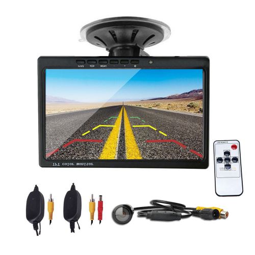 7&#034; monitor+wireless car reverse rear view backup camera night vision waterproof