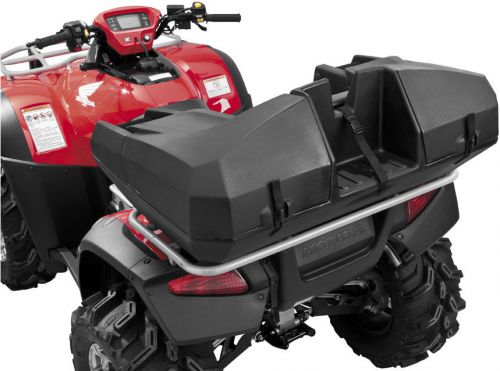 Quadboss weekender trunk atv rear luggage rack with seat holds gas can or cooler