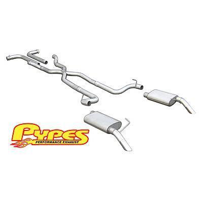 Pypes exhaust system race pro crossmember backstainless x-pipe chevy corvette