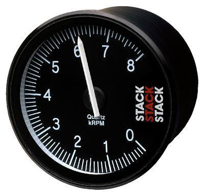 Stack action replay tachometer 0-13,000 5" dia black face st430-0613