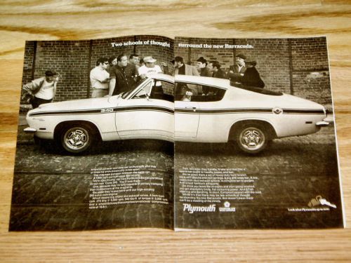 1968-1969 plymouth barracuda original ad !!! lot of 5 - formula s/340 v8 engine