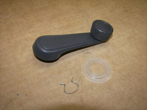 1996 geo prizm dark gray window crank handle with washer and mounting clip oem