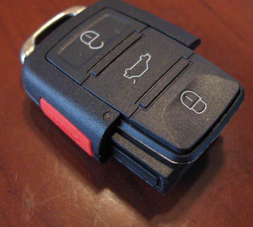 Vw volkswagen jetta gti remote keyless entry fob case w/panic