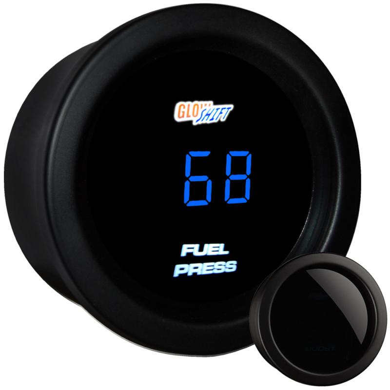 Fuel pressure psi gauge meter w. smoked blue digital readout