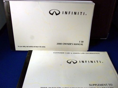 2000 infiniti is30 factory owners manual with supplements and cover 00