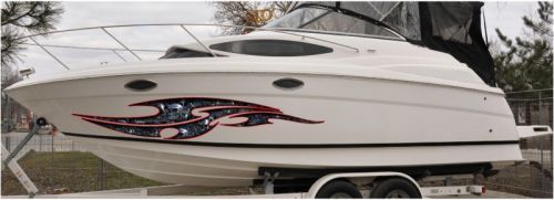 Boat side decals tribal chrome skulls vinyl vehicle graphics 8ft