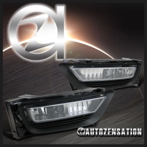 For 2013-2015 honda accord 4dr sedan clear lens front bumper fog lights+h8 bulbs