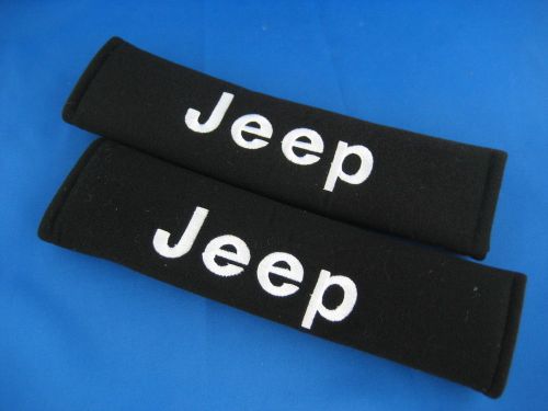 2pcs jeep embroidered seat belt shoulder cover pads *free shipping cost*