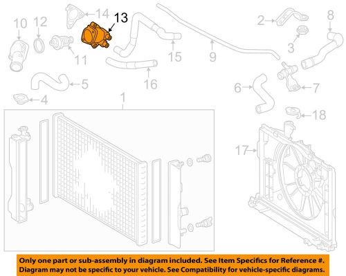 Toyota oem 14-15 corolla 1.8l-l4 radiator-thermostat housing 1632337040