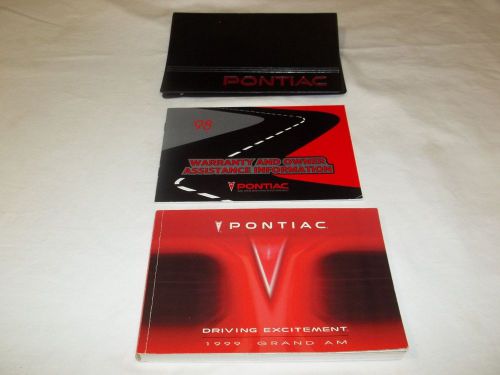 1999 pontiac grand am owner&#039;s manual 3/pc.set &amp; black pontiac factory case