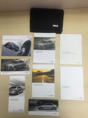 Audi a4 s4 2014owners manual set  guide w/case oem