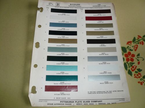 Sell 1954 Lincoln DuPont Duco Delux Color Chip Paint Sample - Vintage ...