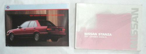 1991 nissan stanza   owners manual