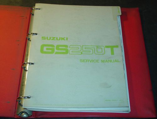 1981 suzuki motorcycle gs250t service manual &amp; binder