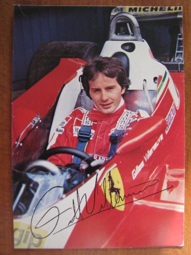 Enzo ferrari signed postcard~typed signed note~1979 ferrari 312 t4 g.villeneuve