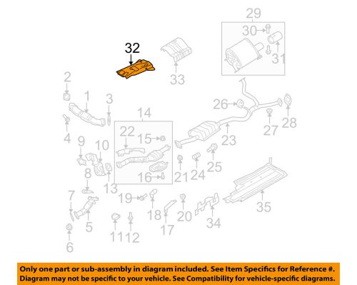 Subaru oem 05-07 outback 2.5l-h4 exhaust-front cover 59020ag12d