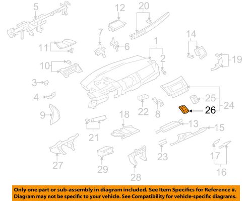 Mitsubishi oem 12-15 lancer instrument panel dash-center duct left 8030a229ha