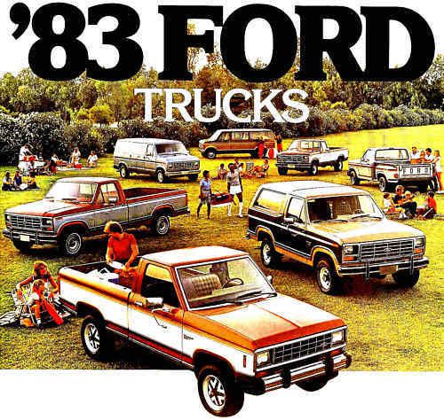 1983 ford truck brochure -f150-f250-f350 pickup-ranger-bronco-econoline-club wgn