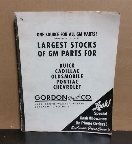 Vintage gordon buick co. parts magazine - 1953?