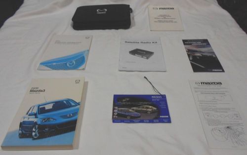 2006 mazda 3 owner&#039;s manual 8/pc.set &amp; black mazda premium zippered case,free s