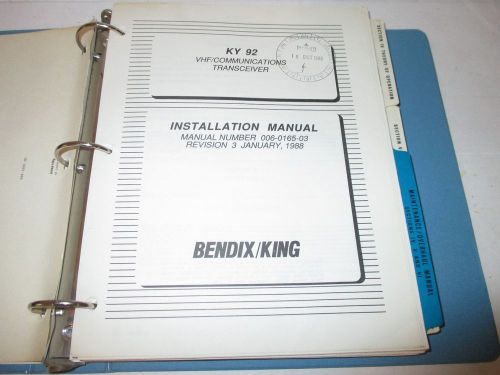 King ky 92 vhf comm transceiver installation manual king ky92 avionics