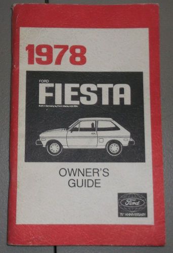 1978 ford fiesta owners manual