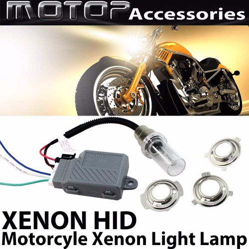 35w 12000k motorcycle hid headlight kit h6m h4 ba20d bi-xenon hi/lo light