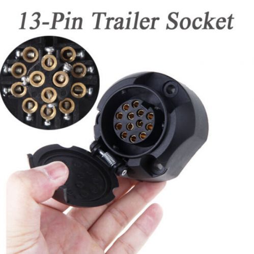 13-pin car trailer socket connector 13-pole socket 12v towbar towing caravan new