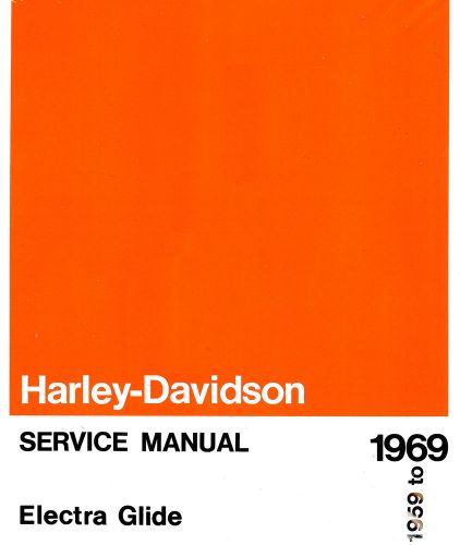 1959 to 1969 harley-davidson electra glide service manual -duo glide-fl-flh