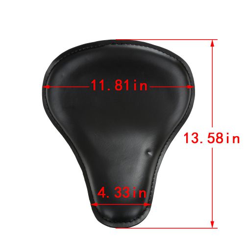 Black decoration solo slim mount seat large for harley bobber chopper custom