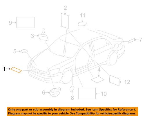 Honda oem 13-16 accord labels-ac label 80050t2fh00