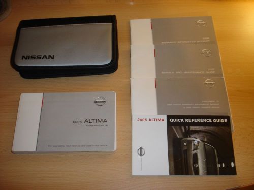 2005 nissan altima owners manual with case  &amp; various supplements