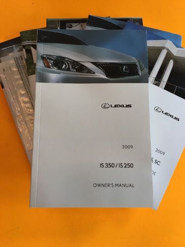 One 2009 oem lexus is 250/350 series owners manual set with lexus case.