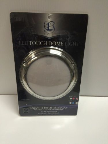 Lumitec marine boat touch dome led light stainless steel