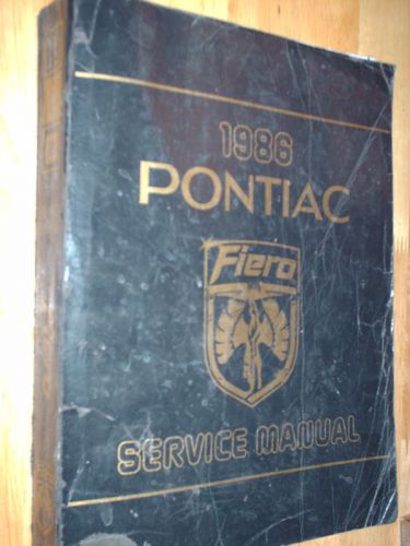 1986 pontiac fiero shop manual / shop book / original!!