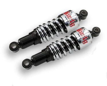 Burly shocks slammer 10.5 in chrome for hd flt flht flhr fltr 1984-2013